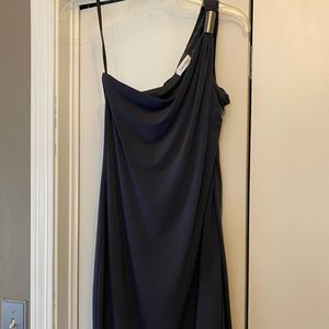 Dark grey one shoulder dress